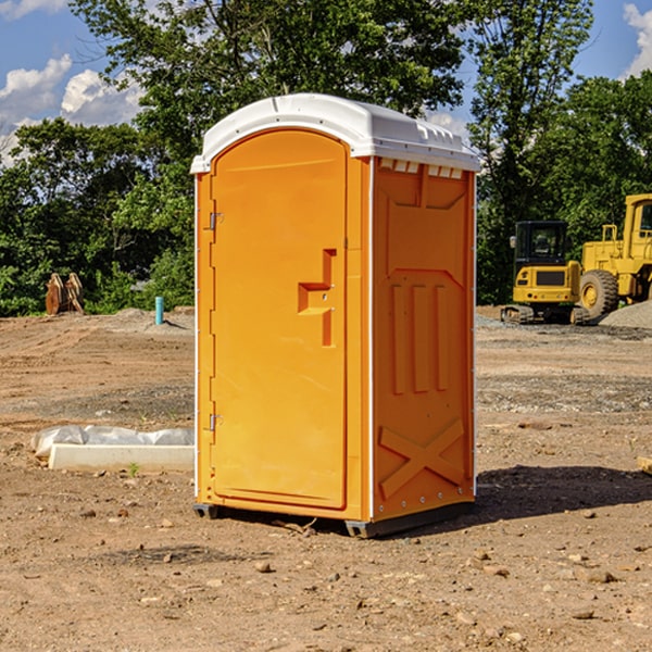 how often are the portable restrooms cleaned and serviced during a rental period in Collins